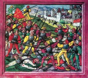 Schwabenkrieg, Schlacht am Bruderholz (1499). (Quelle: Wikimedia Commons)
